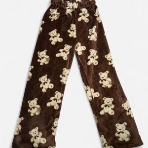 Cozy Brown Teddy Bear Pajama Pants